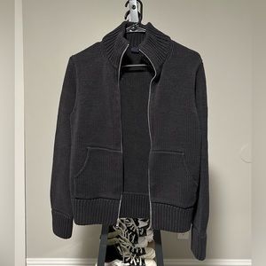 knitted zip up